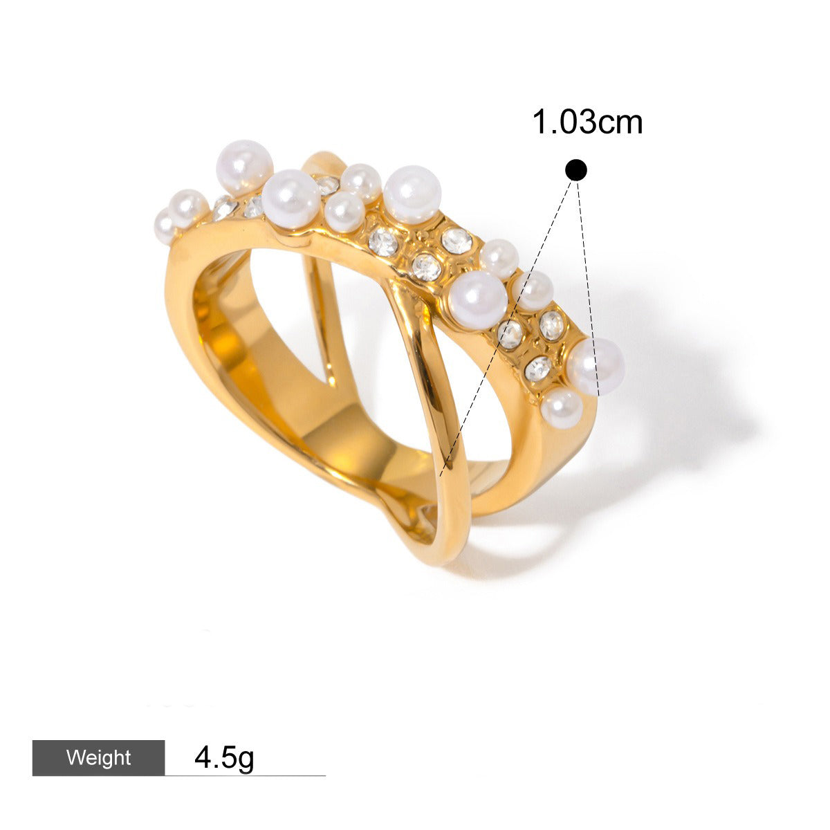 18K gold geometric gemstone design high-end ring-Luxore