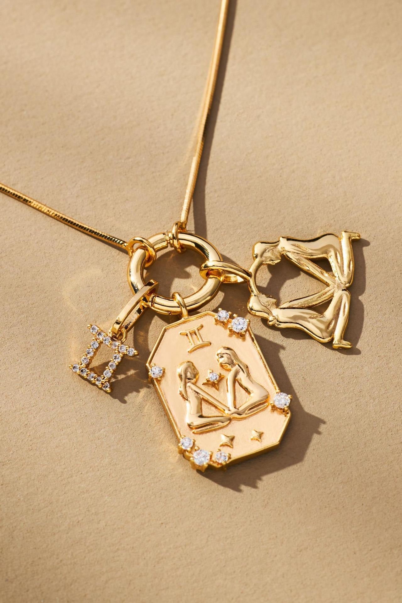 18K gold 12 zodiac signs exquisite high-end necklace-Luxore