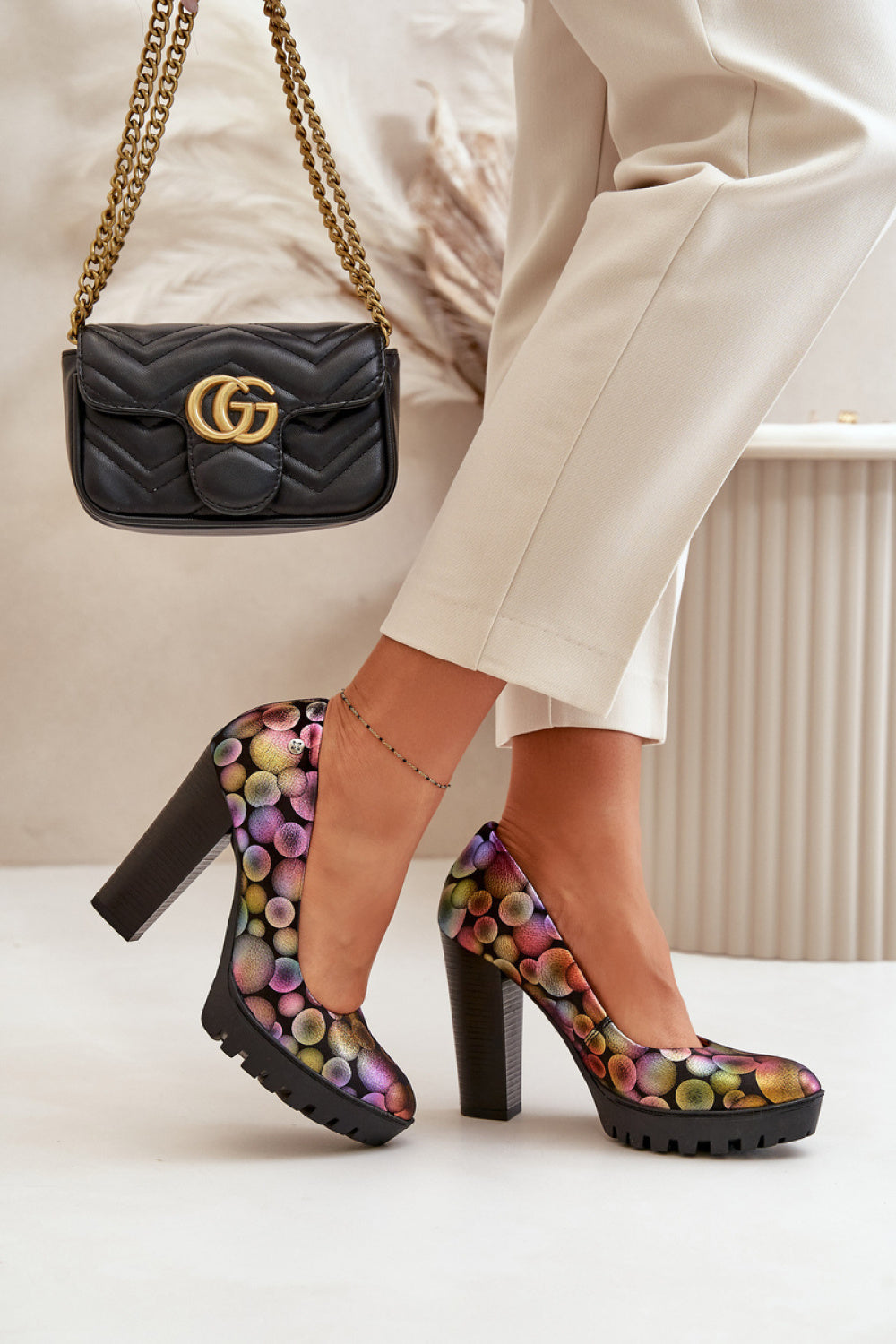 Block heel pumps model 199812 Step in style-Luxore
