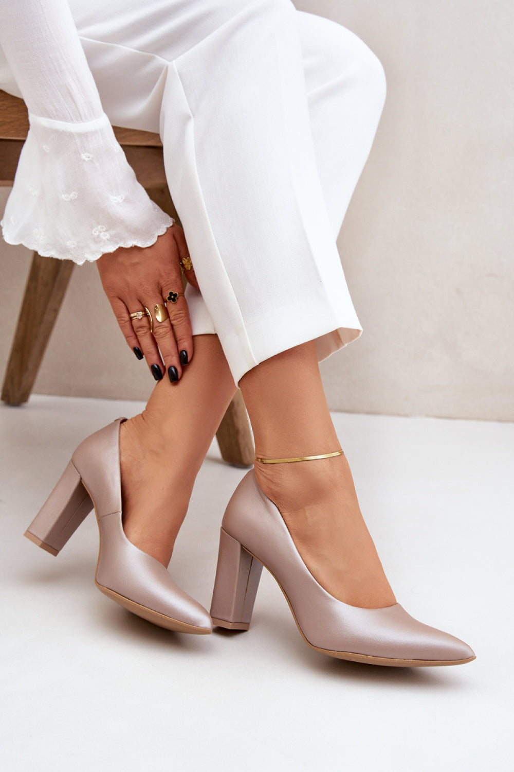 Block heel pumps model 206819 Step in style-Luxore