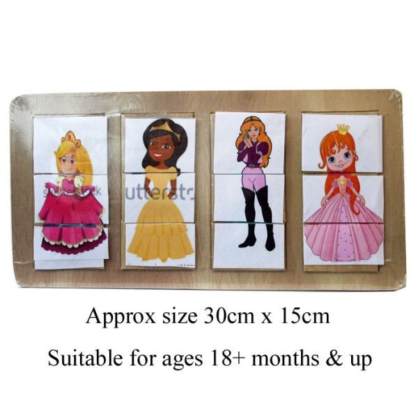 Wooden Princess Dress Up Puzzle by AtoZ Toys