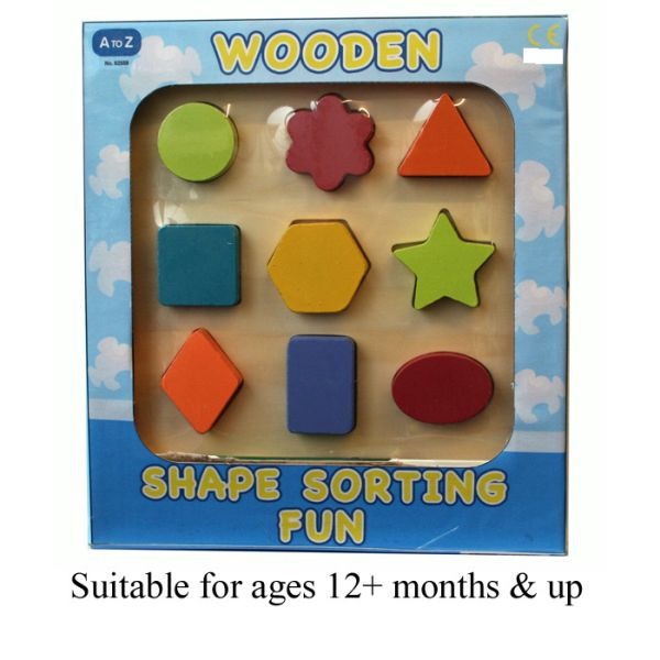 Wooden Shape Sorter by AtoZ Toys