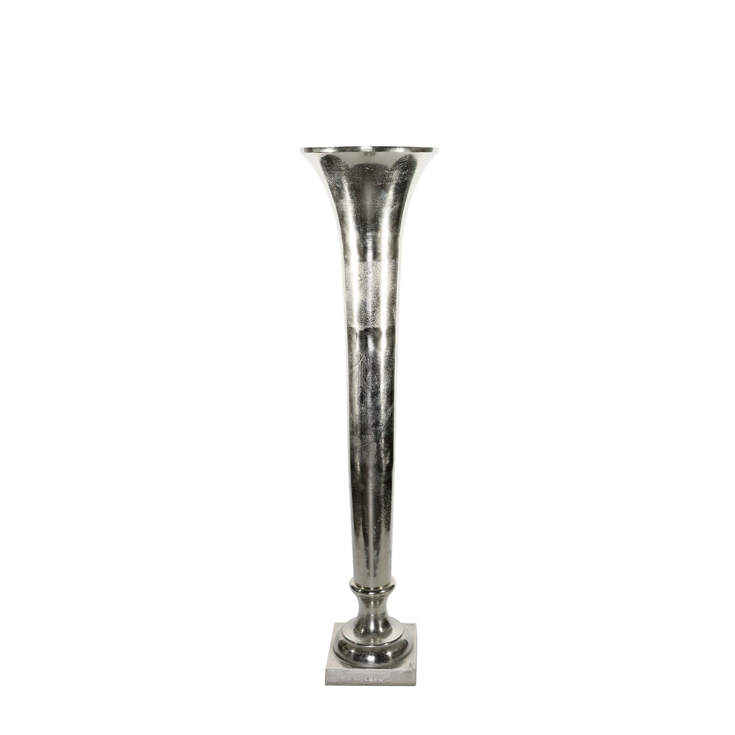 Silver Poseidon Trumpet Vase (117 x 29cm)