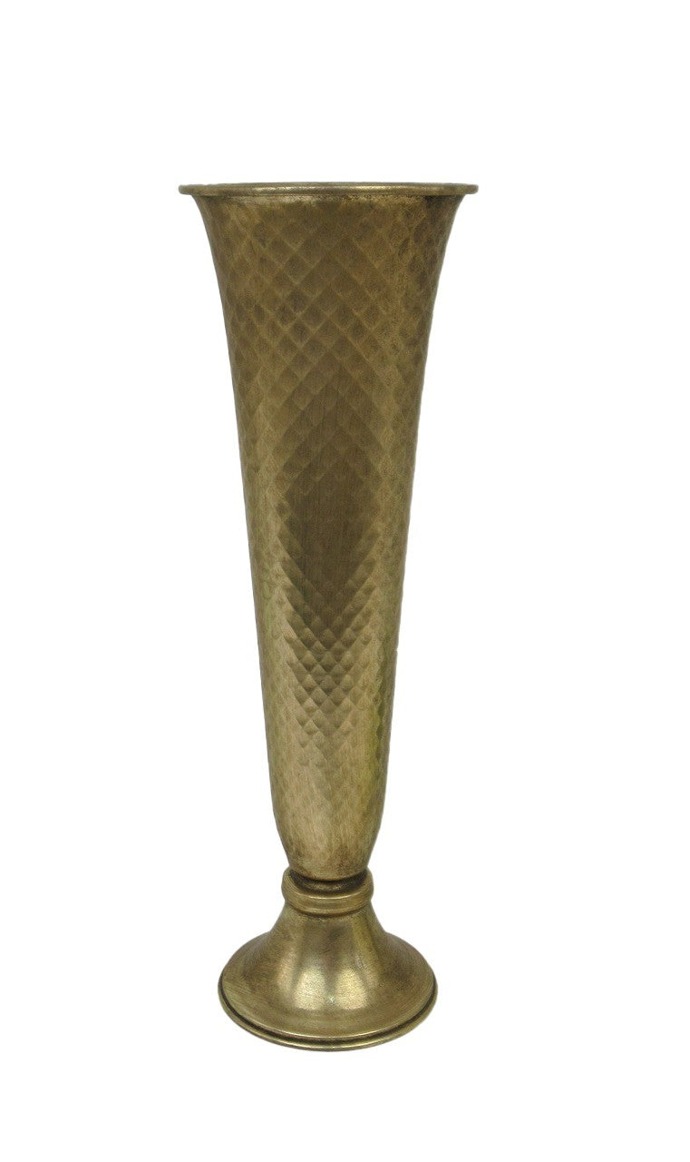 Antique Gold Creation Metal Table Centre Vase (46.5cm)
