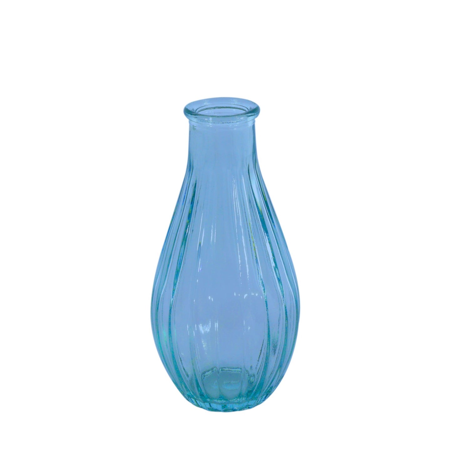 Blue Vintage Fluted Bud Vase (14cm)