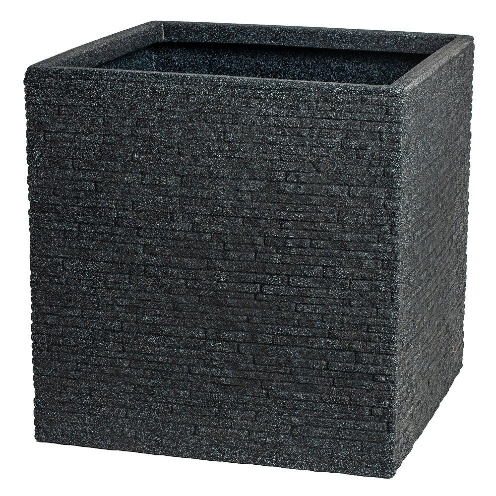 Ash Grey Square Slate Effect Planter (39cm)
