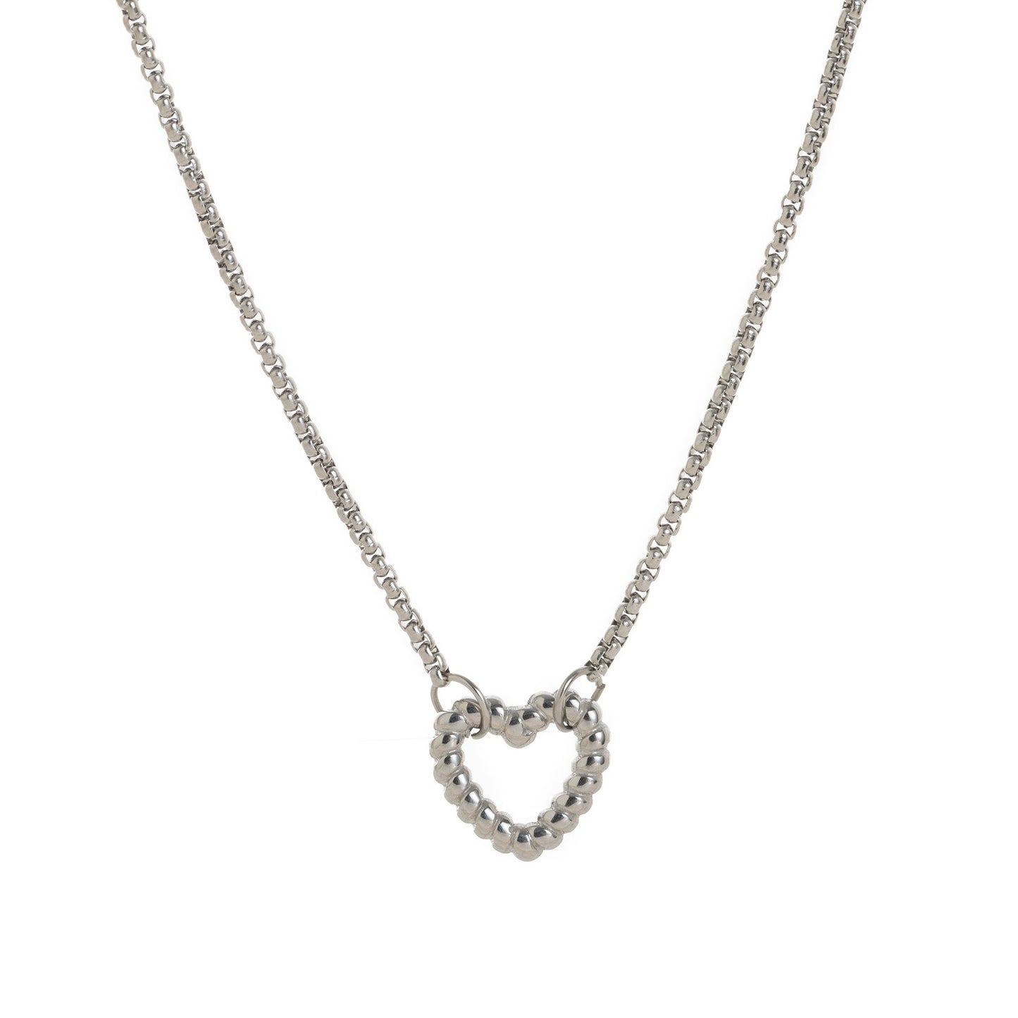 18K gold heart with hollow star-shaped inlaid gemstone design high-end unique necklace-Luxore