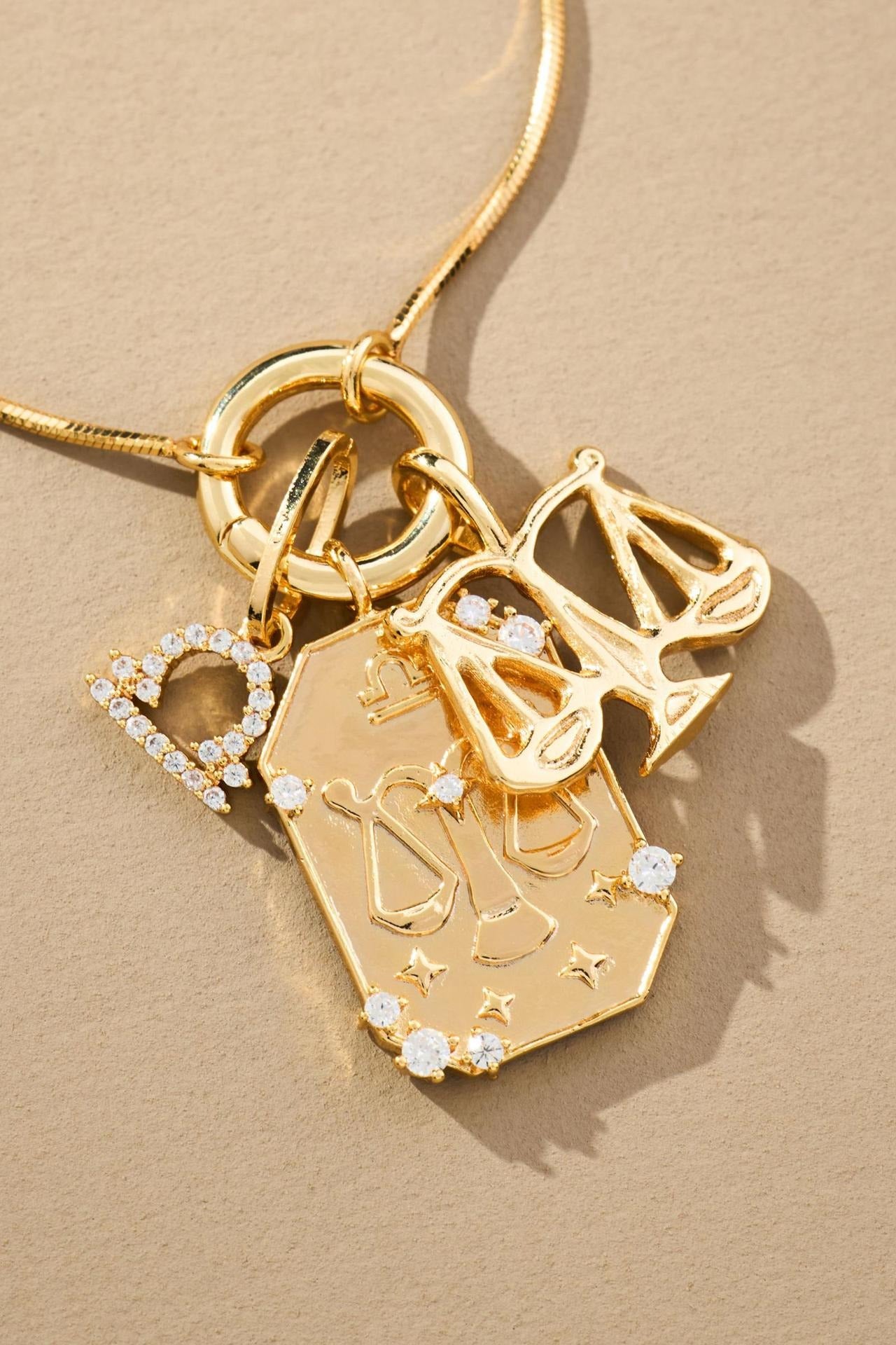 18K gold 12 zodiac signs exquisite high-end necklace-Luxore