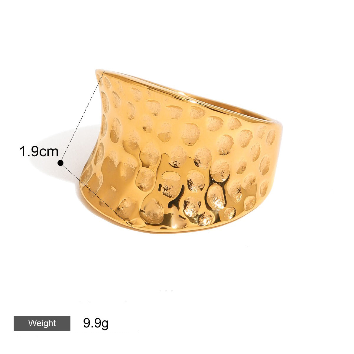 18K gold geometric inlaid pearl design light luxury high-end ring-Luxore