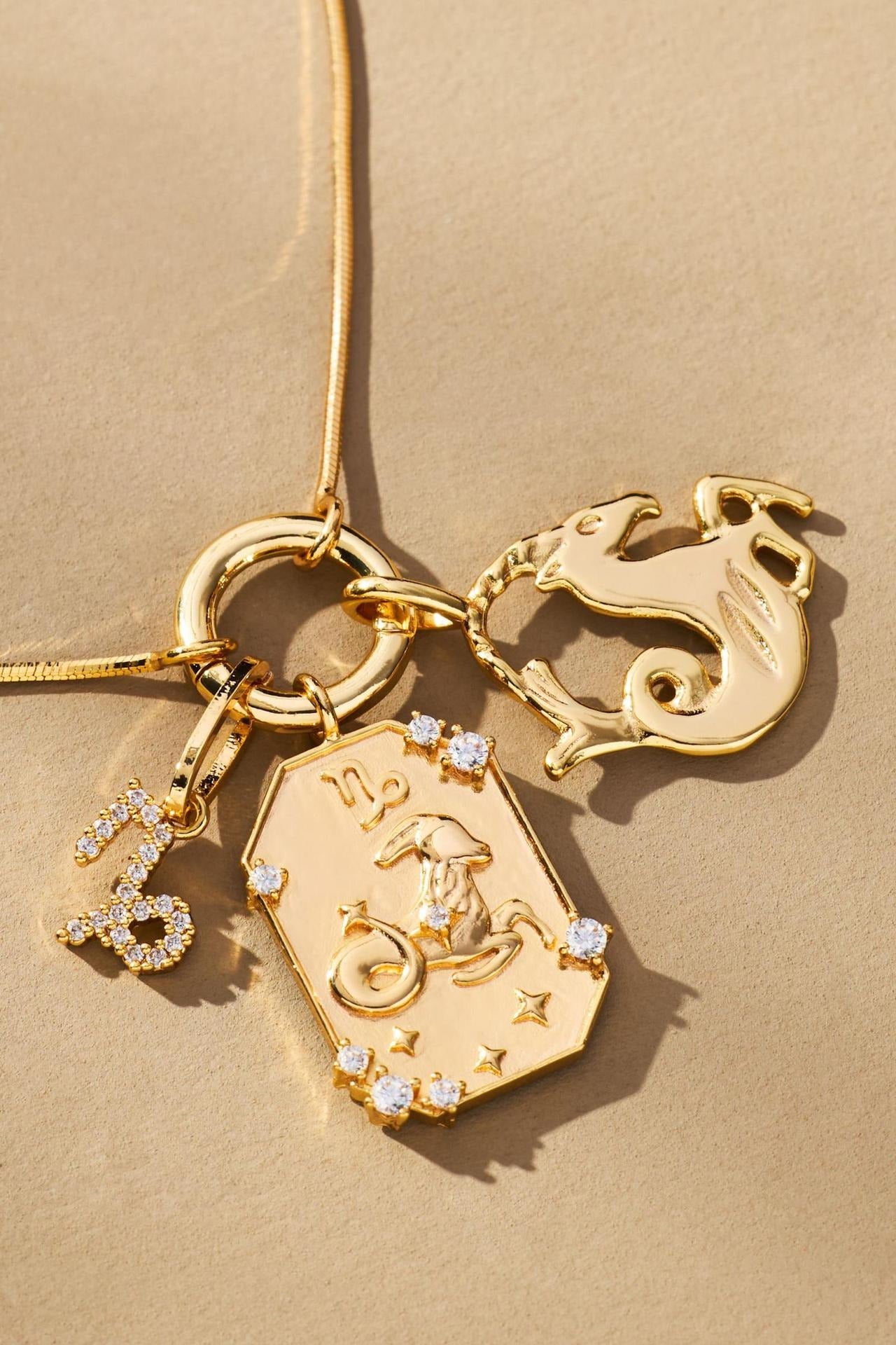 18K gold 12 zodiac signs exquisite high-end necklace-Luxore