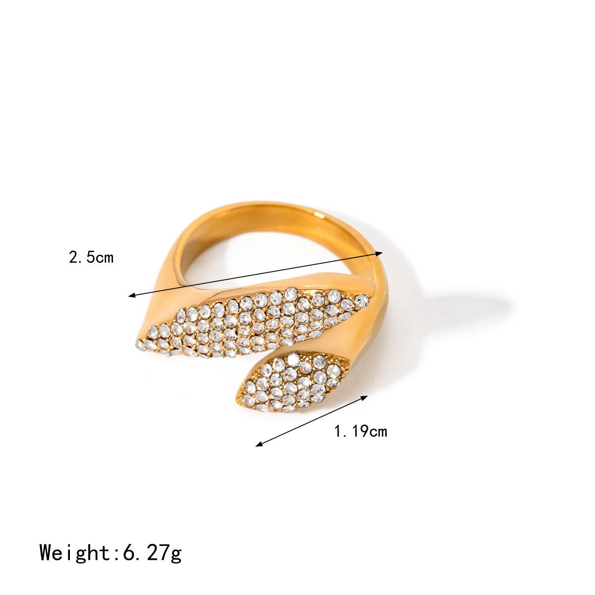 18K gold geometric gemstone design high-end ring-Luxore