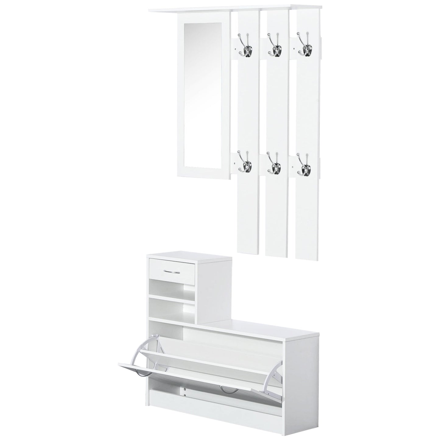 Entryway Furniture Set-White-0