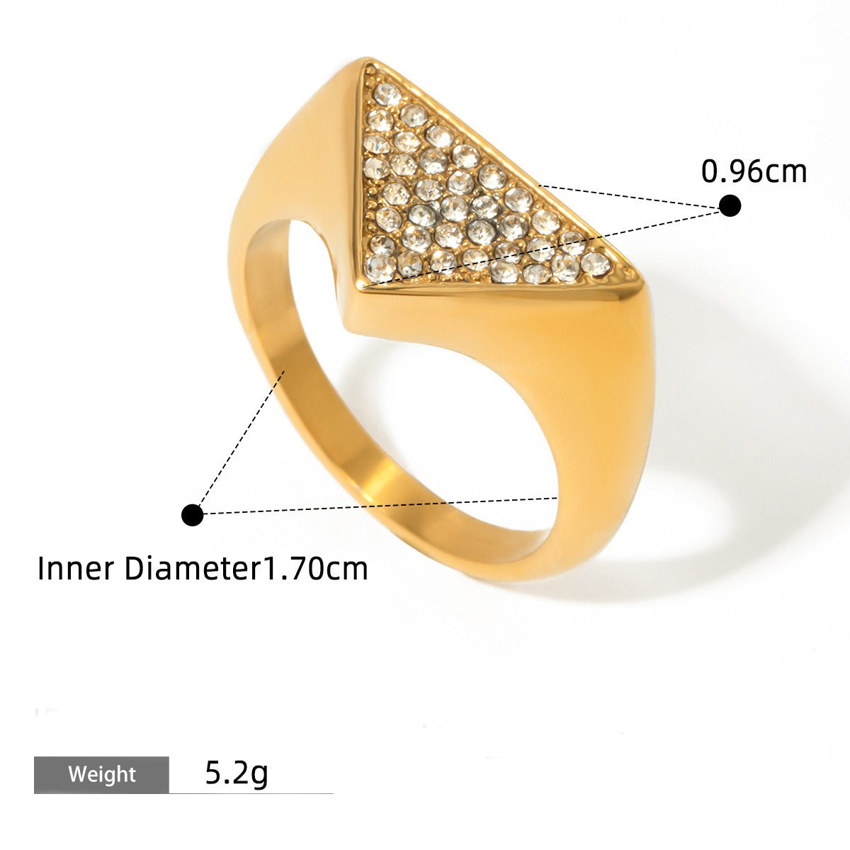 18K gold geometric gemstone design high-end ring-Luxore