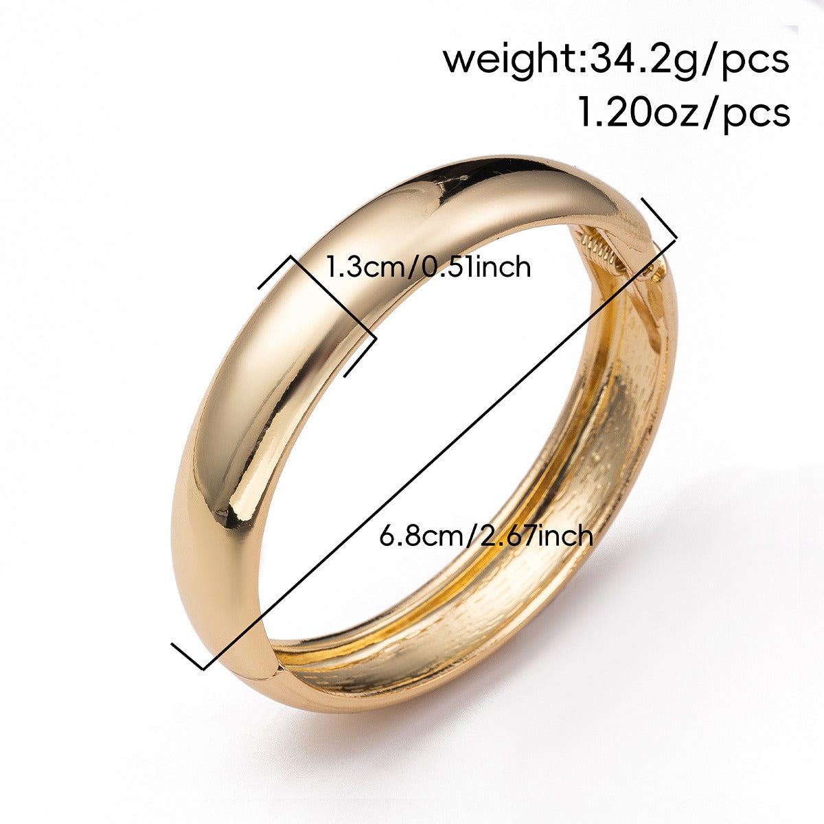 Gold Plated Wide-Face Gold Bracelet – Timeless Elegance in Minimalist Design-Luxore