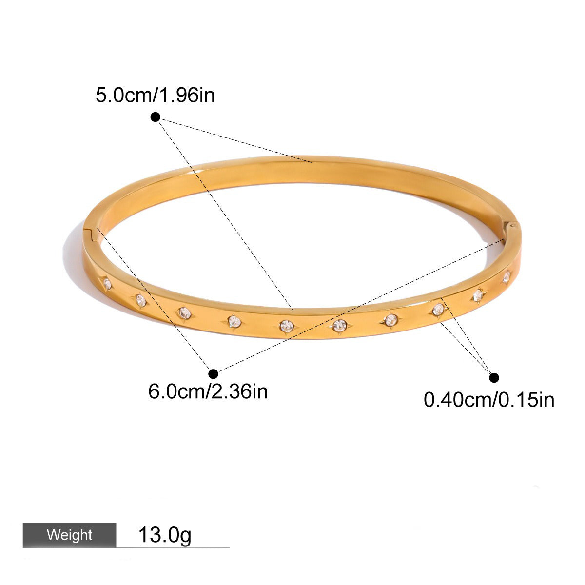 18K gold geometric texture with diamond-studded design unique high-end bracelet-Luxore