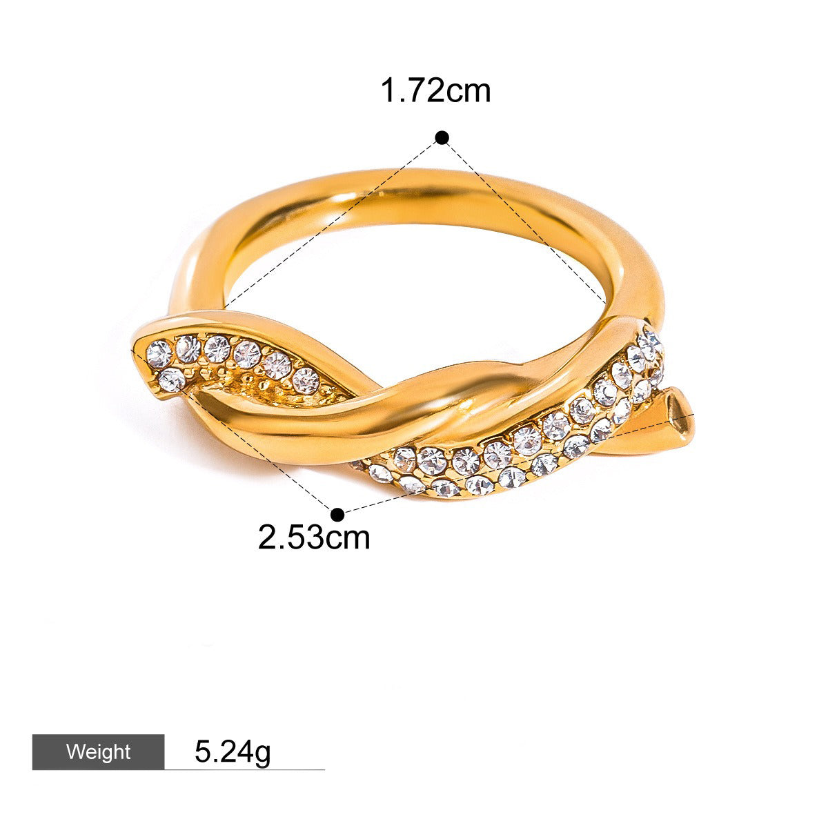 18K gold geometric gemstone design high-end ring-Luxore