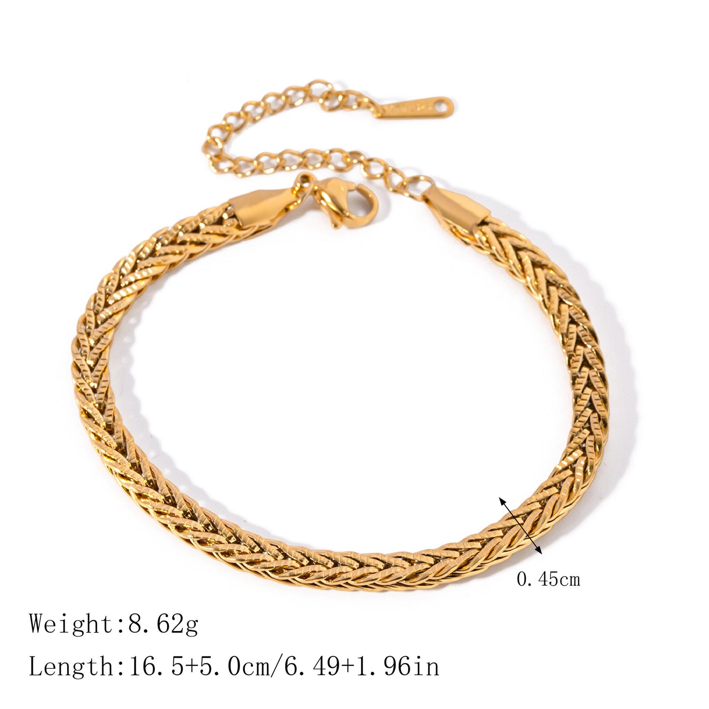 18K gold chain inlaid gemstone design light luxury noble bracelet-Luxore