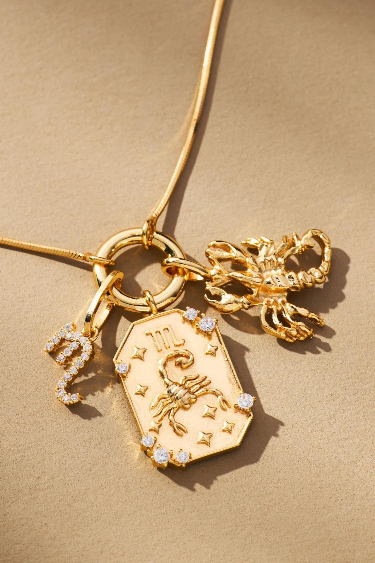 18K gold 12 zodiac signs exquisite high-end necklace-Luxore