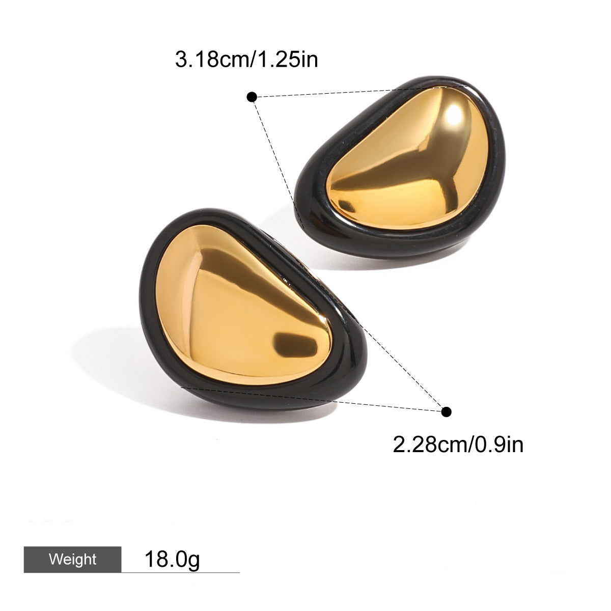 Gold Plated Geometric Design Earrings – A Modern Statement of Style-Luxore