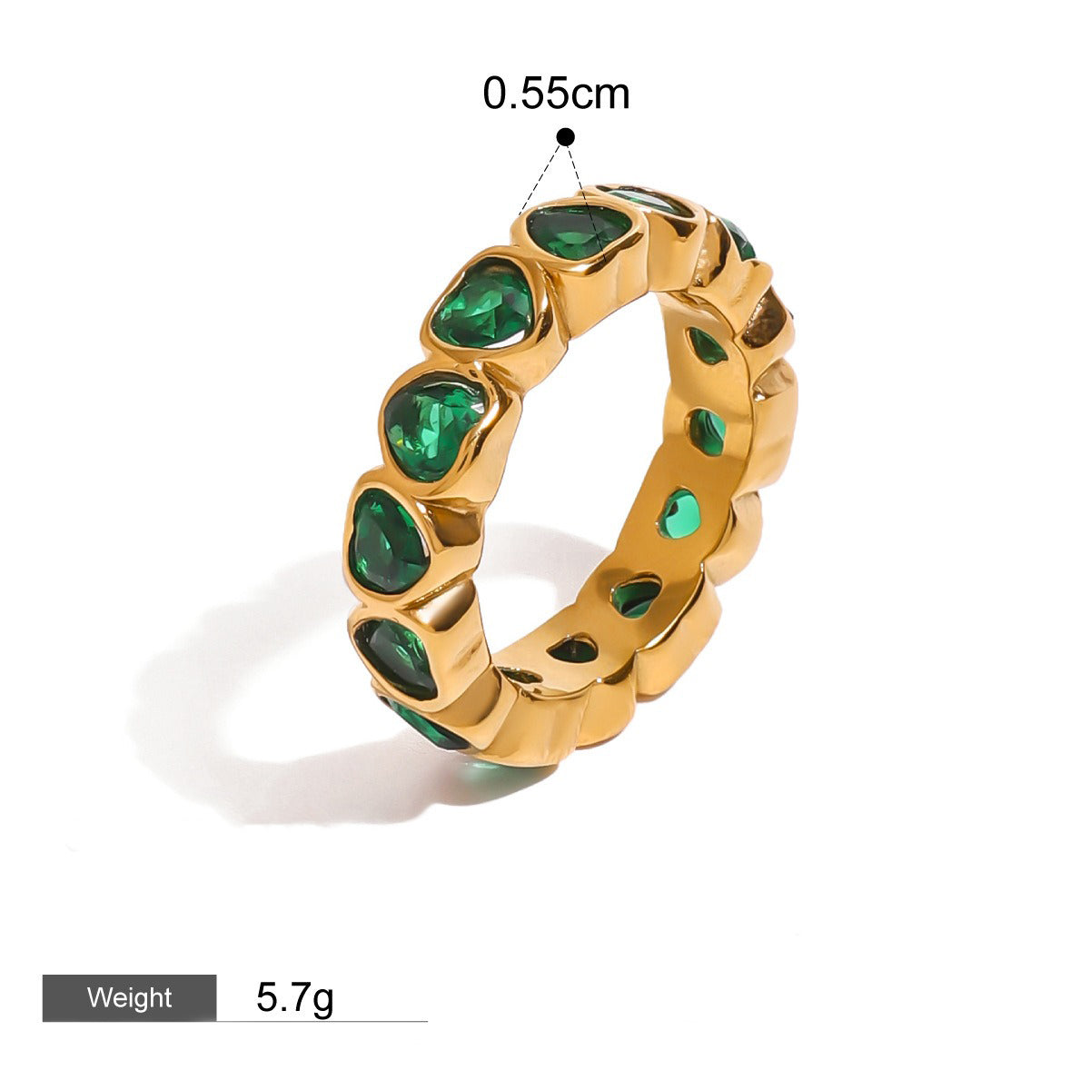 18K gold geometric gemstone design high-end ring-Luxore