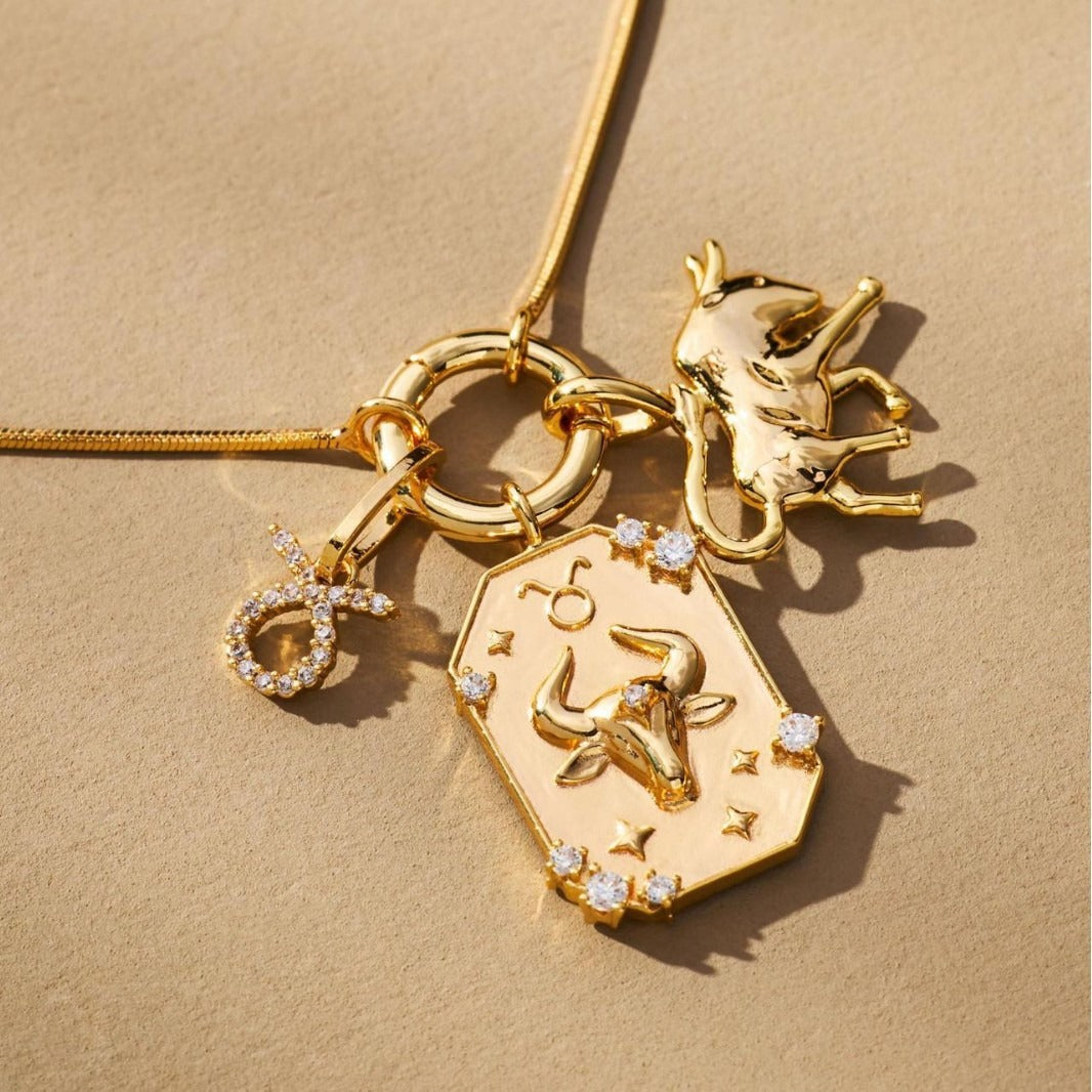 18K gold 12 zodiac signs exquisite high-end necklace-Luxore