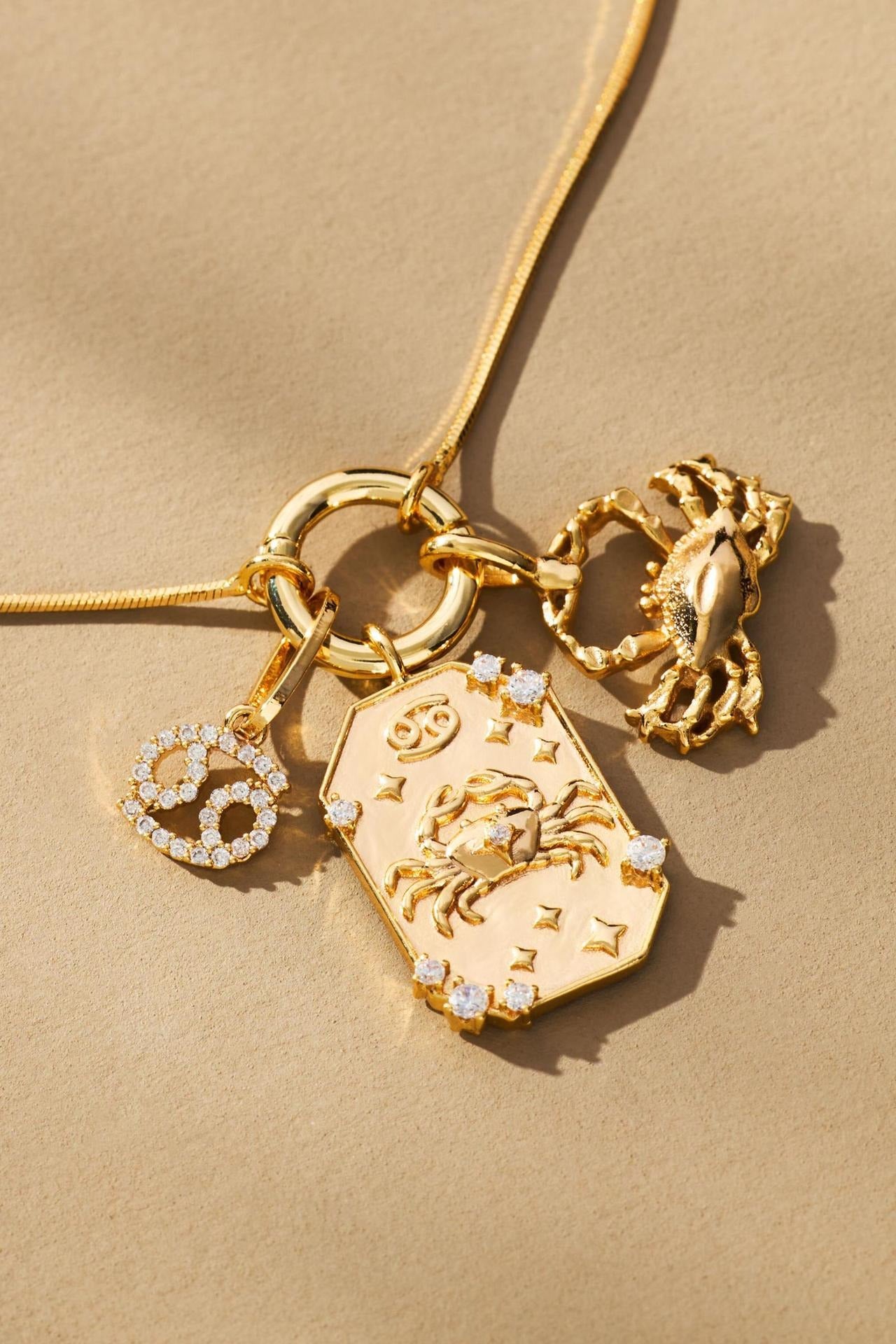 18K gold 12 zodiac signs exquisite high-end necklace-Luxore