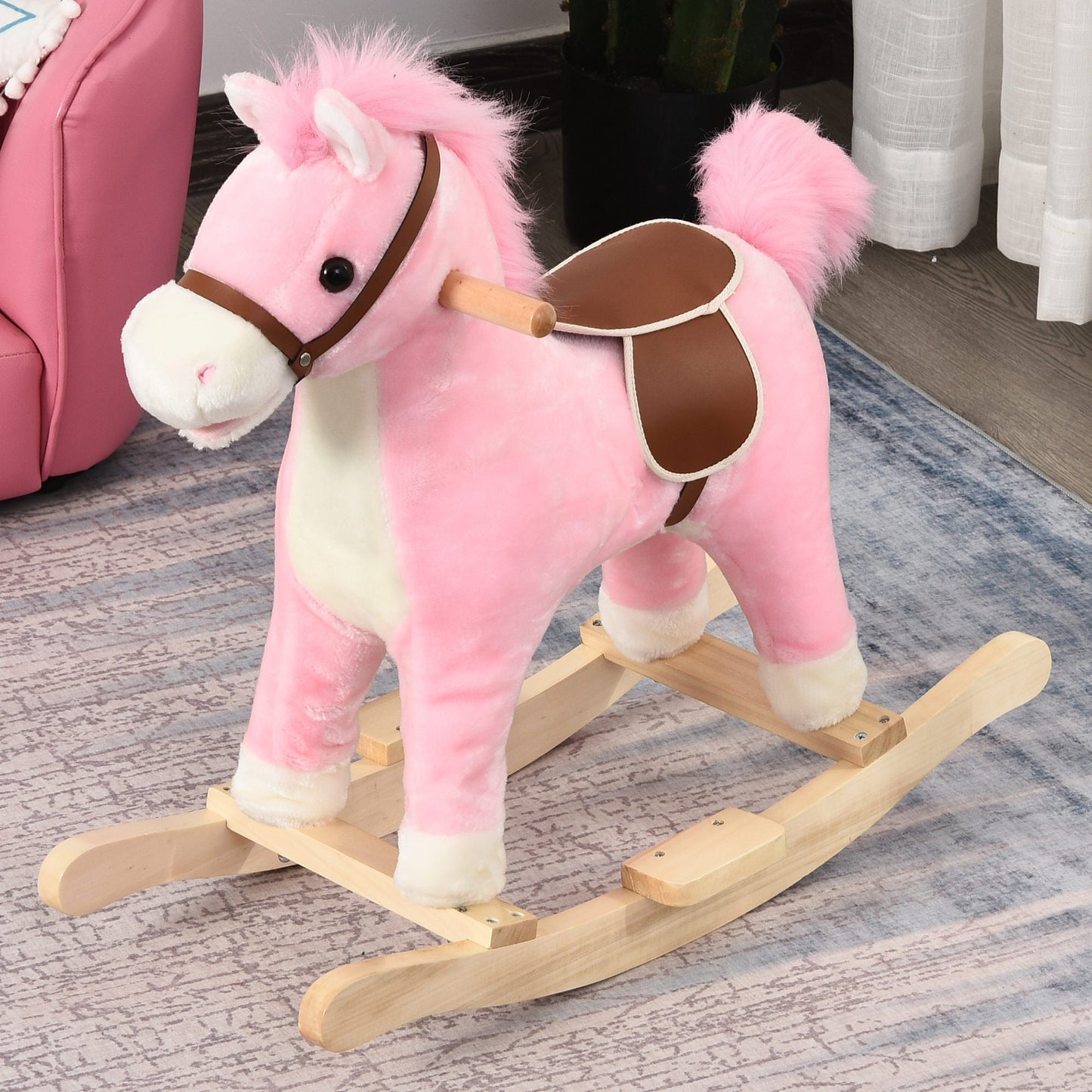 Interactive Rocking Horse – Plush Ride-On Toy-Luxore