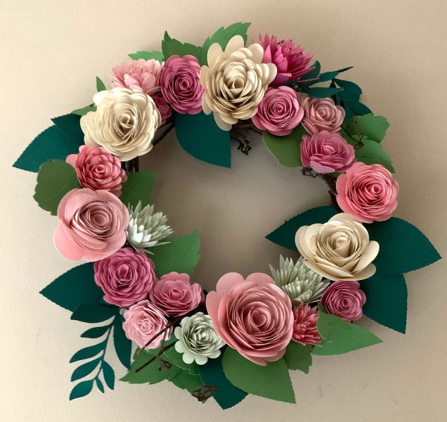 Decorations - Paper Flower Wreath - Luxore Creations