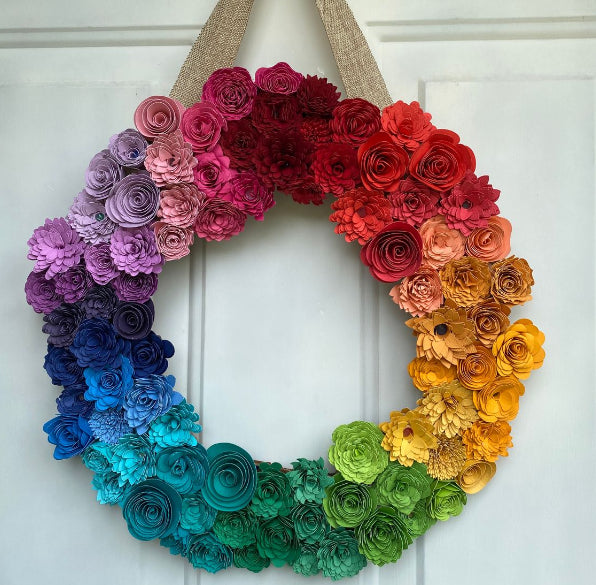 Decorations - Paper Flower Wreath - Luxore Creations