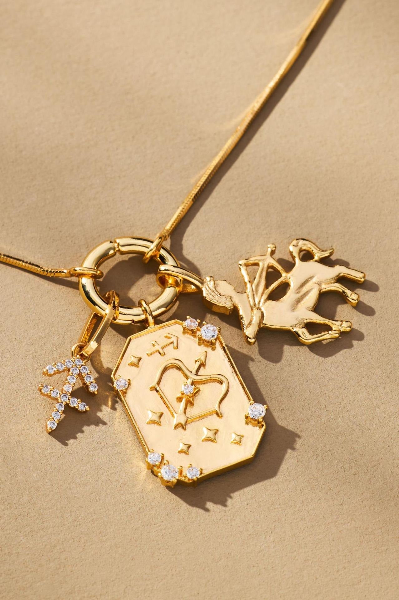 18K gold 12 zodiac signs exquisite high-end necklace-Luxore