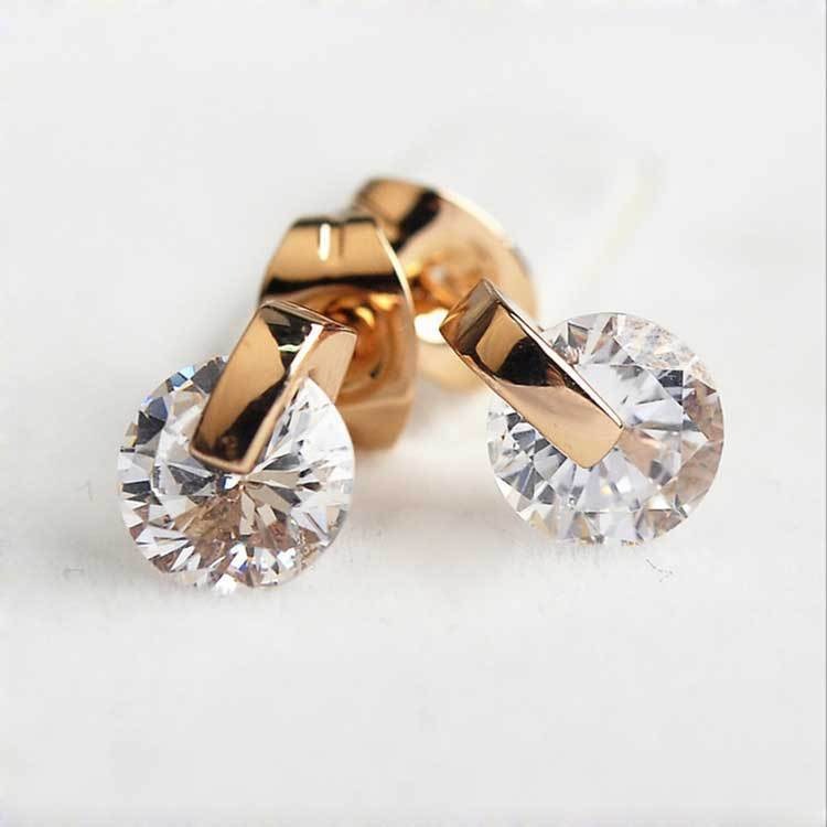 ALL - 18K Gold Inlaid Gemstone Design High-end Earrings