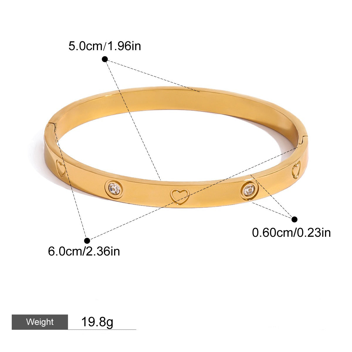 18K gold geometric texture with diamond-studded design unique high-end bracelet-Luxore