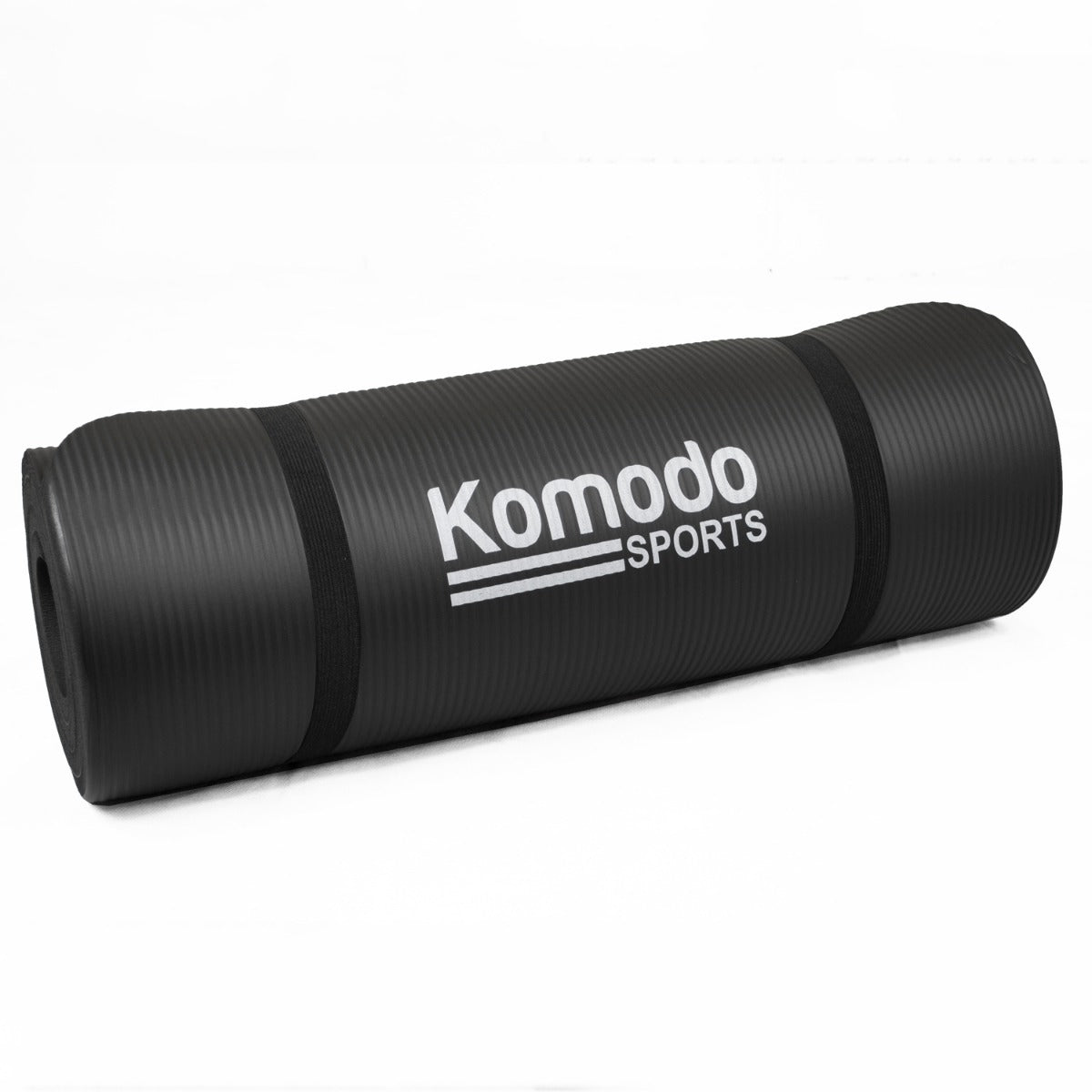 15mm Yoga Exercise Mat – Black – Thick Comfort Pad for Pilates & Yoga