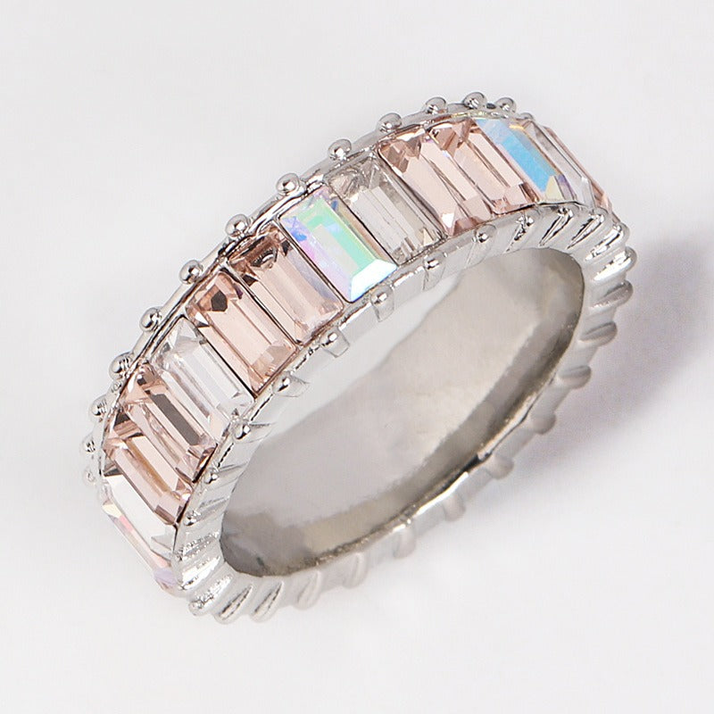 18K PVD Gold Round Gemstone High-End Ring-Luxore