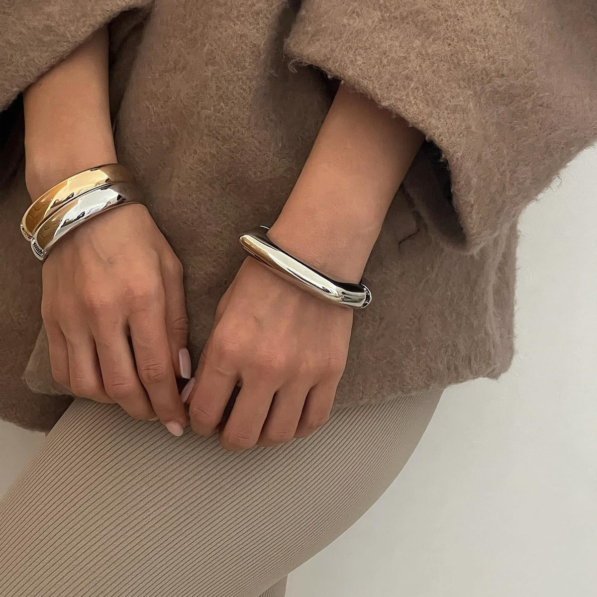 Gold Plated Wide-Face Gold Bracelet – Timeless Elegance in Minimalist Design-Luxore