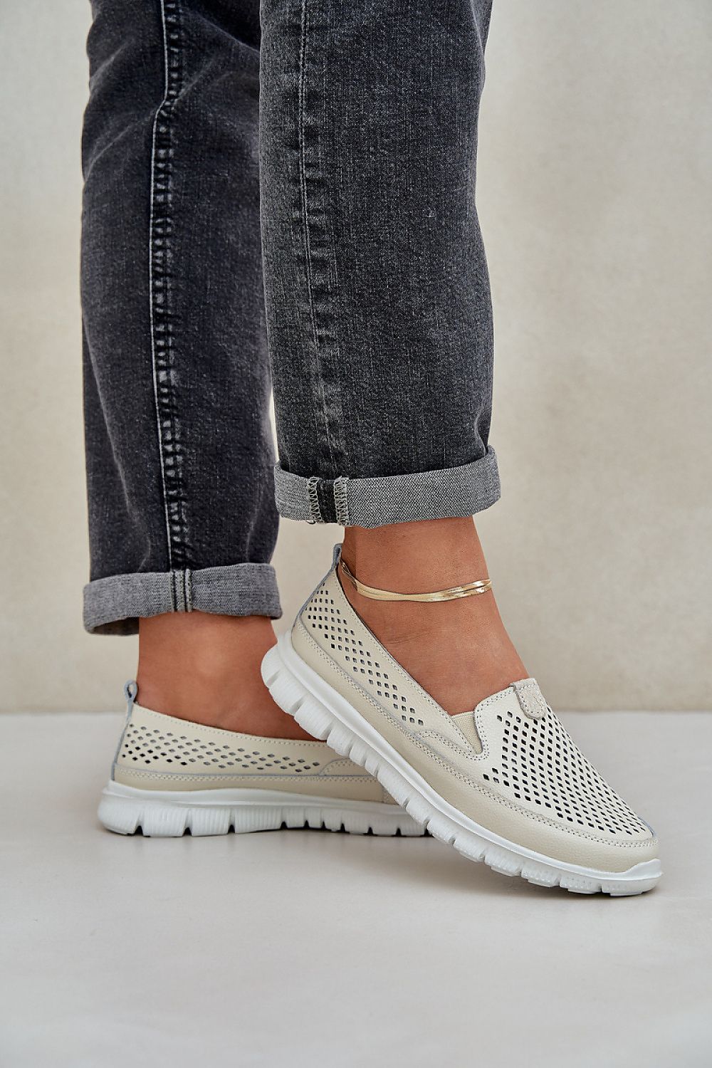 Footwear - Women's Lace-Up Natural Leather Moccasins – Elegant Comfort For Everyday Wear