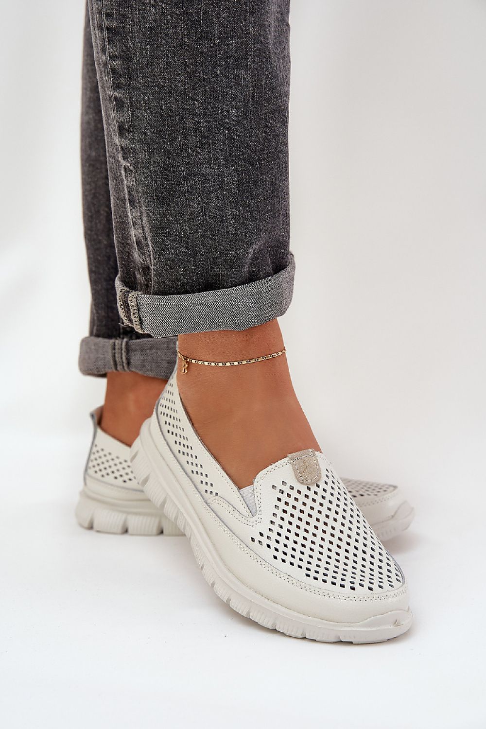 Footwear - Women's Lace-Up Natural Leather Moccasins – Elegant Comfort For Everyday Wear