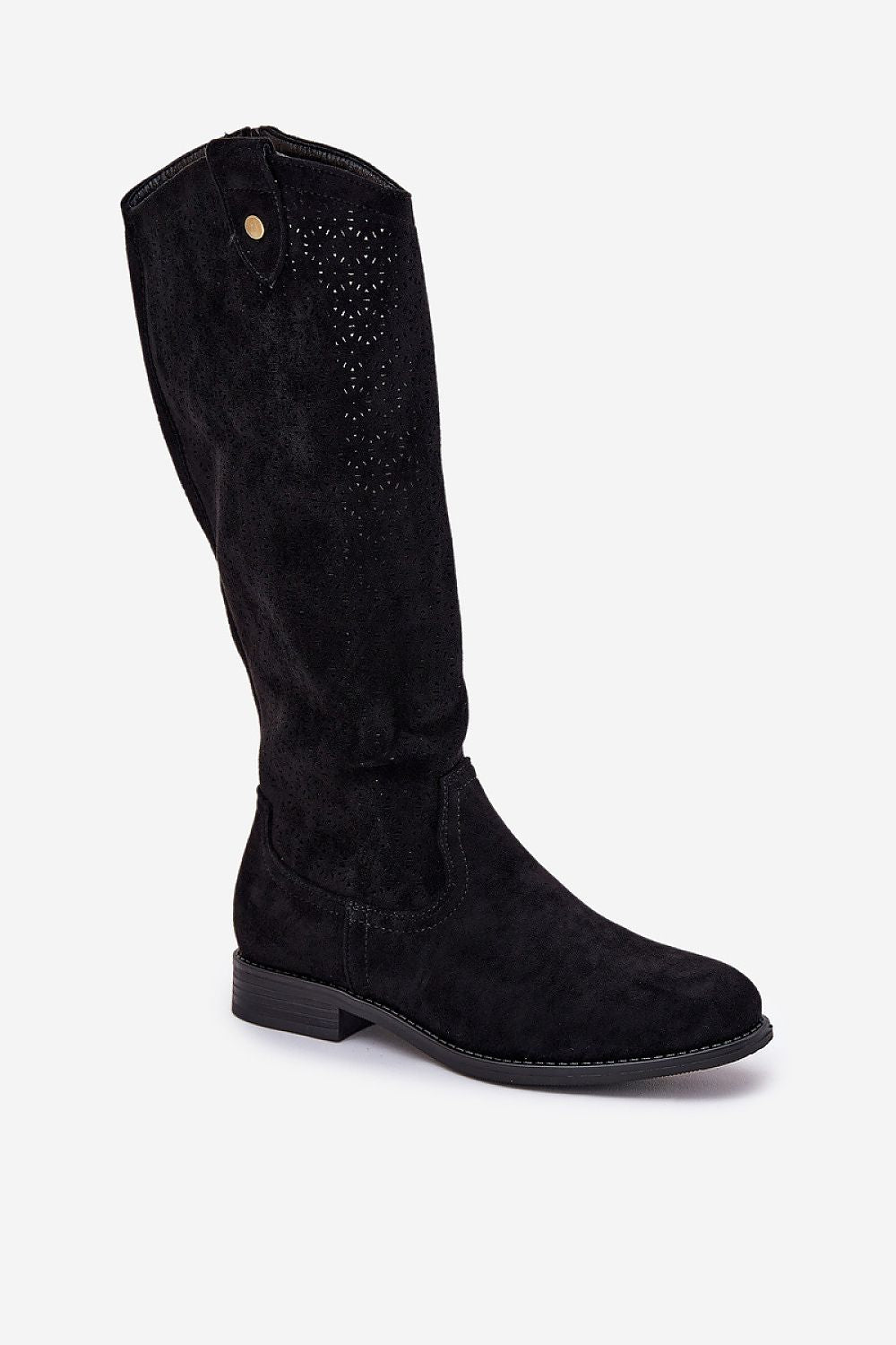 Women's Openwork Suede Boots – Stylish & Comfortable-Luxore