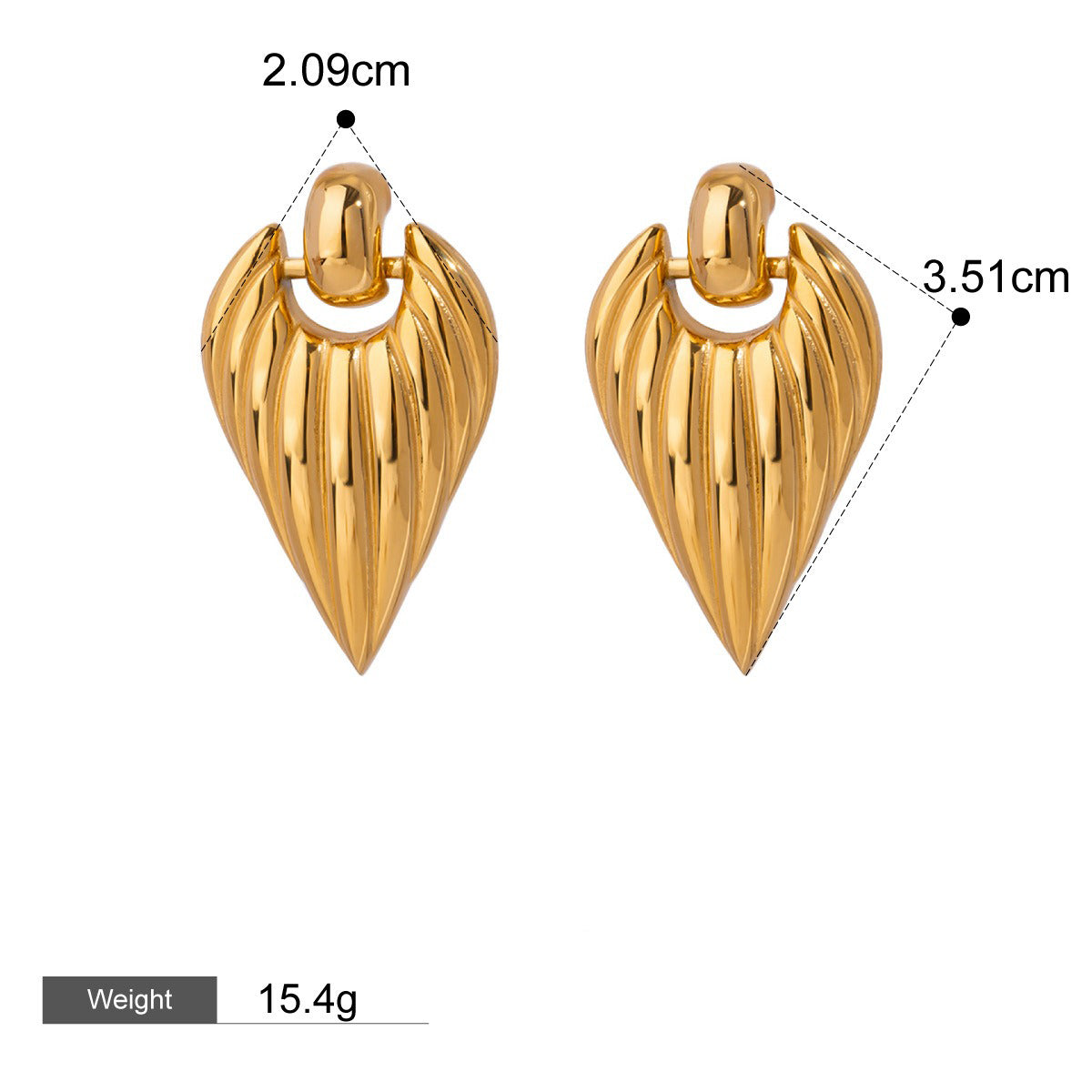 18K gold geometric inlaid pearl design high-end earrings and necklace set-Luxore