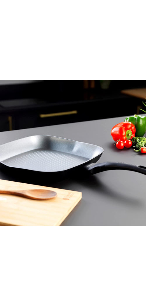 Russell Hobbs Crystaltech Graphite Non-Stick Griddle Pan- 28 Cm