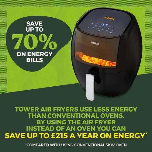 Kitchen Appliances - Tower Vortx Vizion Digital Air Fryer 7L With Rapid Air Circulation