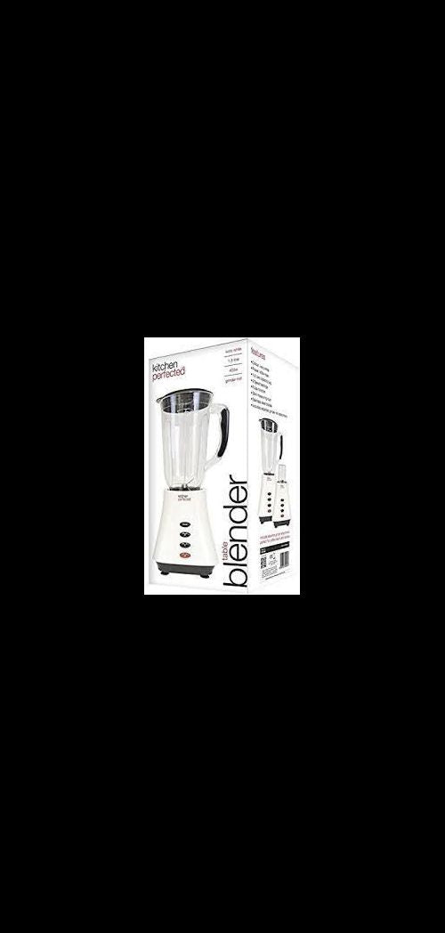 Kitchen Perfected Table Blender with Mill, 1.5 Litre, 400 W, Ivory White E5012WI