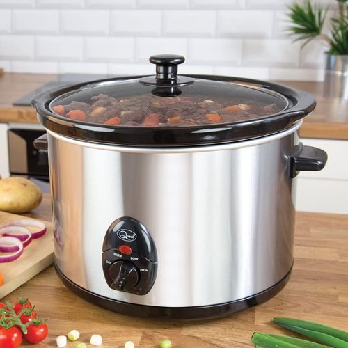 Quest 1.5 Litre Compact Slow Cooker Stainless Steel- 35260-Luxore