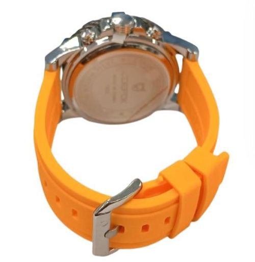 Accessories - Joefcx Mens Fashion Techymeter Analouge & Digital Dial Yellow Rubber Strap Sports Watch
