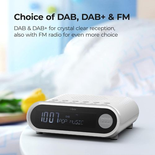 Electronics - I-box Sunrise Bedside Alarm Clock With DAB Radio - White