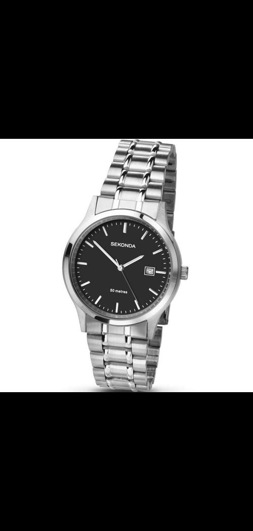 Sekonda Mens Dated Basic Classic Style Stainless Steel Bracelet Watch 3730-Luxore