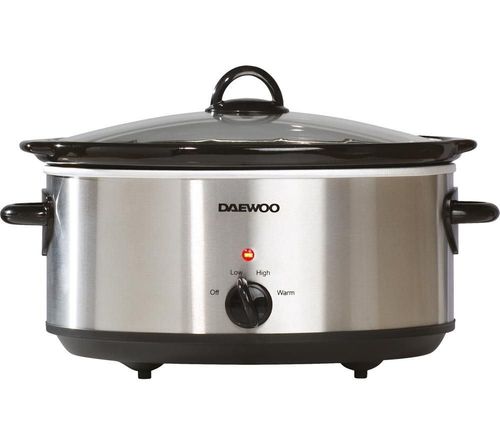 Kitchen Appliances - Daewoo 6.5L Slow Cooker Stainless Steel SDA1788