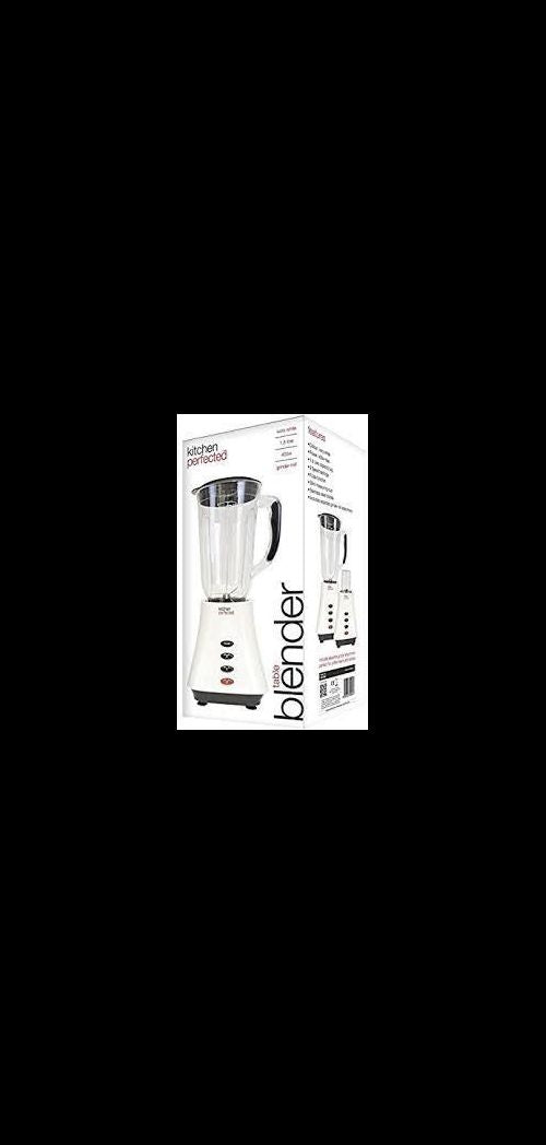 Kitchen Perfected Table Blender with Mill, 1.5 Litre, 400 W, Ivory White E5012WI