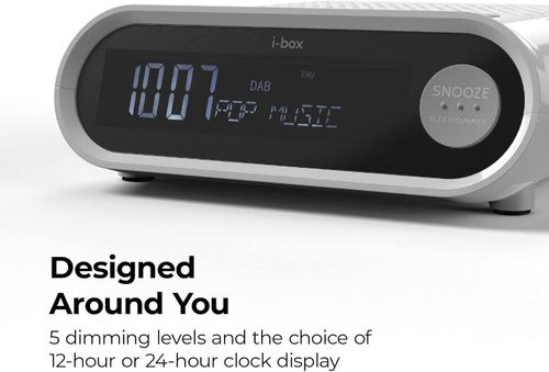 Electronics - I-box Sunrise Bedside Alarm Clock With DAB Radio - White