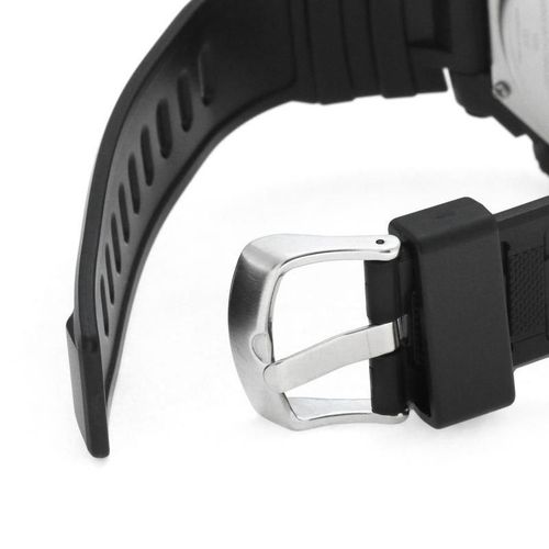 Accessories - Sekonda Mens Chronograph Dual Time Black Rubber Strap Watch - 1036